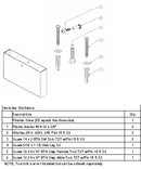Bradley Toilet Partition Shoe & Mounting Kit, HDWP-S0451-22