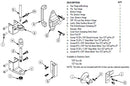 Bradley Restroom Partition Door Hardware Kit, Surface Latch, ZD2-SLFS
