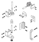 Bradley Toilet Partition Door Hardware Kit, Flat Strike, OutSwing, ZD2-FS