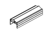 Bradley Aluminum Headrail - Designed for Powder Coated Metal & Stainless Steel 1.25" Thick Pilasters - 73”L  - HDWT-A0458-073