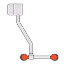 Guardian GBF1849R Barrier-Free Eyewash, Deck Mounted, AutoFlow