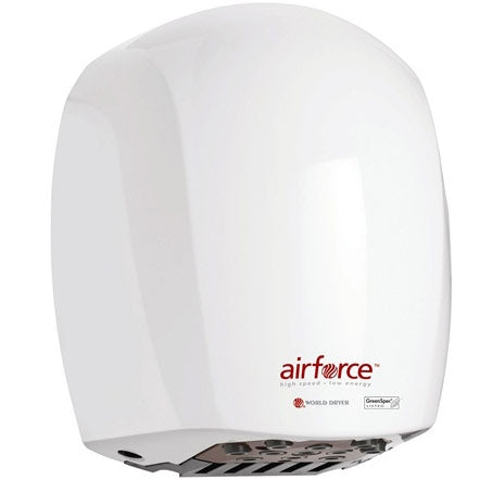 World Dryer Airforce J-974 High Efficiency Hand Dryer, White, Green Spec, Updated Part Number: J-974A3