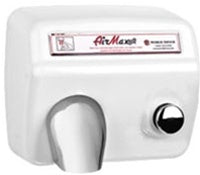 World Dryer Airmax M5-974 Hand Dryer, Push Button, Cast Iron, Green Spec, Updated Part Number: M5-974A