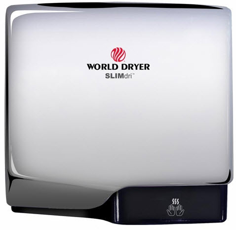 World Dryer SLIMdri(TM) L-970 Hand Dryer, Polished Chrome Aluminum, Universal, Updated Part Number: L-970A