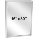 Bradley 740-016300 (16 x 30) Commercial Restroom Mirror, Angle Frame, Tilt, 16"x30"