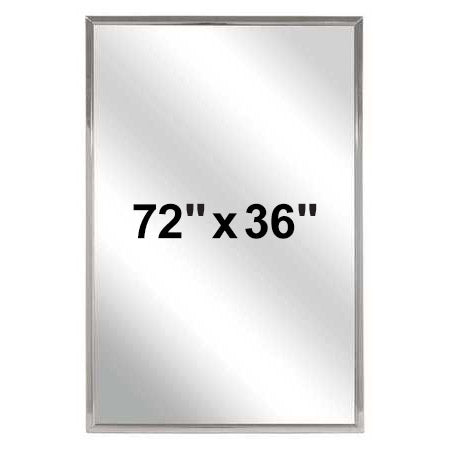 Bradley 780-072360 (72 x 36) Commercial Restroom Mirror, Angle Frame, 72