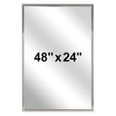 Bradley 781-048240 (48 x 24) Commercial Restroom Mirror, Channel Frame, 48x24