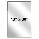 Bradley 781-018300 (18 x 30) Commercial Restroom Mirror, Channel Frame, 18x30