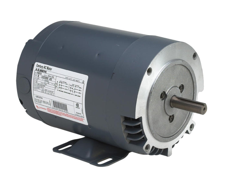 Century AO Smith H024 3-Phase C-Face Motor, 1/3 HP, 1140 RPM, 200-230, 460V, 56C Frame, Replaced w/ Century H024ES