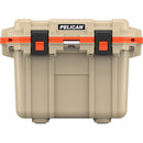 Pelican Cooler 30QT Elite, Tan w/ Orange Trim - 30Q-2-TANORG