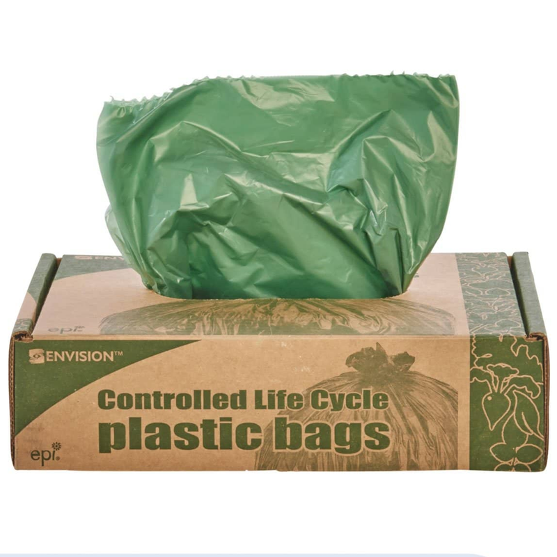 Envision Controlled Life-Cycle Plastic Trash Bags, 33 Gal, 1.1 Mil, 33
