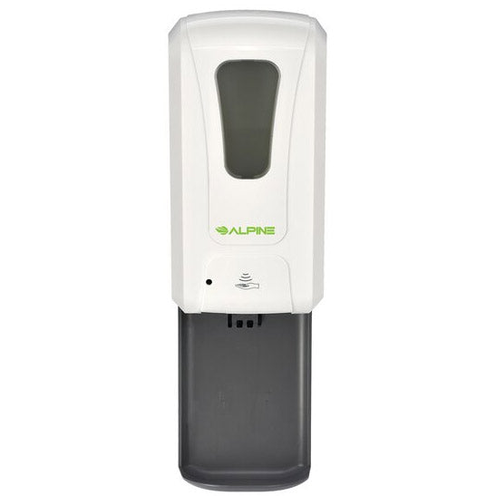 Alpine Automatic Hands-Free Foam Hand Sanitizer/Soap Dispenser with Drip Tray, 1200 mL, White - 430-F-T