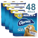 Charmin Ultra Soft Bathroom Tissue, Septic Safe, 2-Ply, White, 4 X 3.92, 264 Sheets/Roll, 12 Rolls/Pack, 4 Packs/Carton - PGC79546