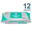 WipesPlus EPA Registered Disinfecting Surface Wipes, 80pk, 12 Packs/Case