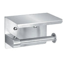 Alpine Single Toilet Paper Holder with Shelf Storage Rack, Brushed Stainless - ALP487-1-B