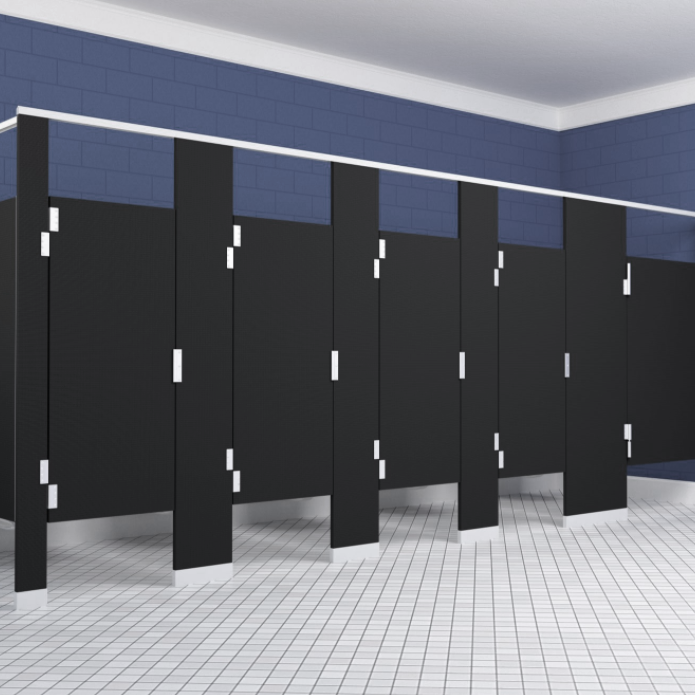Scranton Hiny Hider Toilet Partition, 5 Between Wall Compartments, Plastic, 180