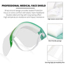 Reusable Safety Face Shield Full Protection Clear Anti-fog Visor Guard, Pack of 5 - FS-5PK-GREEN