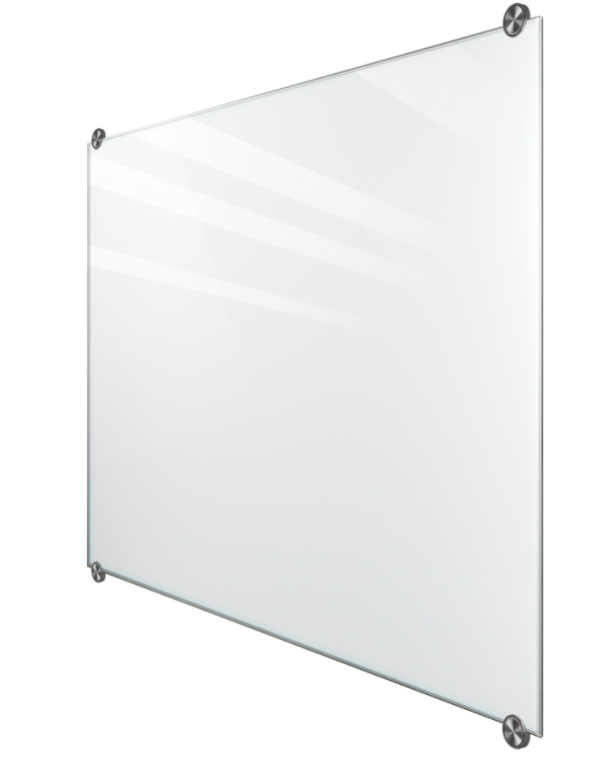 ASI Frameless Magnetic Glass Markerboard Edge Grip 4' X 6' Mag, Length: 72" X Width: 48" - 980830406