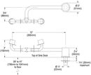 Bradley S19-270C Swing-Activated Laboratory Eyewash Station