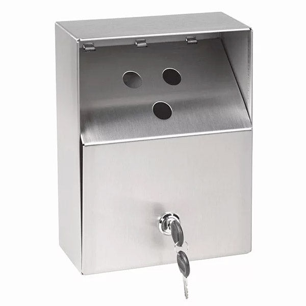 Crown Verity AT-001 Ashtray, Stainless Steel, But Out 7