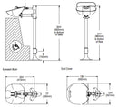 Bradley S19214EW Halo Eyewash Station, Pedestal Mount, Plastic Bowl