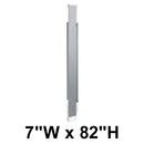 Bradley Toilet Partition Pilaster, Stainless Steel, 7"W x 82"H, Quick Ship - S479-07