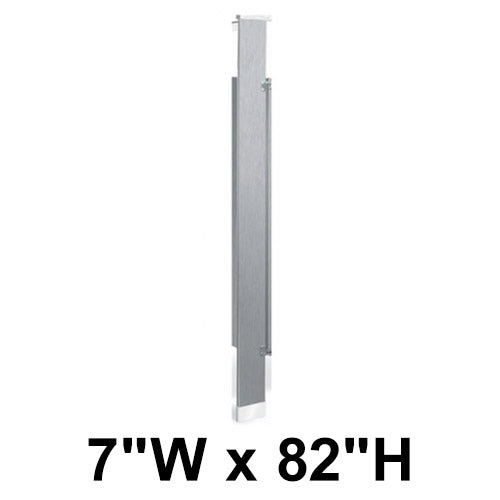 Bradley Toilet Partition Pilaster, Stainless Steel, 7