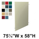 Bradley Toilet Partition Panel, Metal, 75 1/4"W x 58"H, Quick Ship, Greenguard - T440-78C