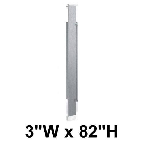 Bradley Toilet Partition Pilaster, Stainless Steel, 3