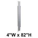 Bradley Toilet Partition Pilaster, Stainless Steel, 4"W x 82"H, Quick Ship - S479-04