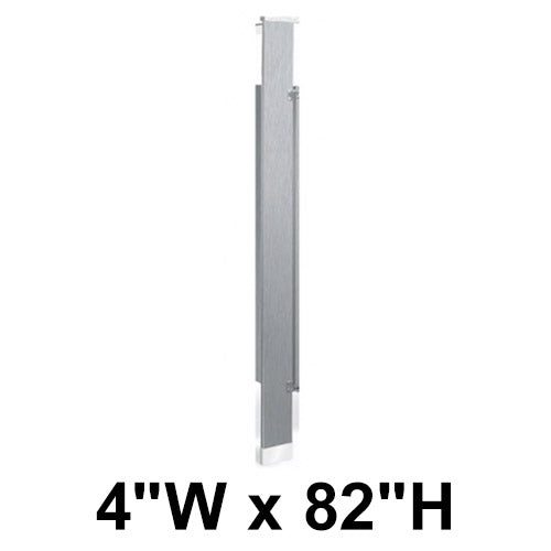 Bradley Toilet Partition Pilaster, Stainless Steel, 4