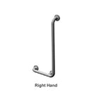 ASI 3804-RP, 1 1/2" (32 x 16 x 1.5) O.D. Snap Flange, 90° Angle Grab Bar, 16" x 32", Right, Peened