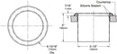 Bobrick B-529 Circular Waste Chute for Countertops