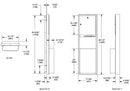 Bradley Towel/Waste Unit, 2297-00, C-Fold or Multi-Fold