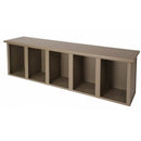 Bradley Plastic Cubby Bench Locker, 5 ft