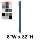 Bradley Toilet Partition Pilaster, Plastic, 8"W x 82"H, Quick Ship, Greenguard - P482-08