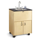 Jonti-Craft 1373JC, 38" Adult Height Portable Sink, Stainless Steel Basin, Black Top