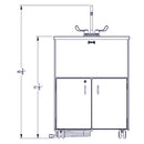 Jonti-Craft 1373JC, 38" Adult Height Portable Sink, Stainless Steel Basin, Black Top