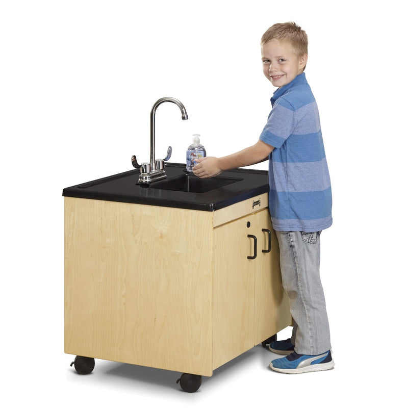 Jonti-Craft 1370JC, 26" Child Height Portable Sink, Plastic Sink Basin, Black Top