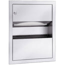 Bradley 229-11 Surface Mounted (Projects 4") Low Capacity Towel Dispenser / 1.25 Gallon Waste Receptacle