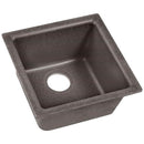 Elkay ELG1616SL0 Elkay Quartz Classic 15-3/4' x 15-3/4' x 7-11/16' Single Bowl Dual Mount Bar Sink, Slate