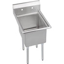 Elkay 14-1C16X20-0X Standard Scullery Sink, 1-Compartment 14" Deep Bowl, No Drainboards, 21 (L) X 25.75 (W) X 43.75 (H) Over All