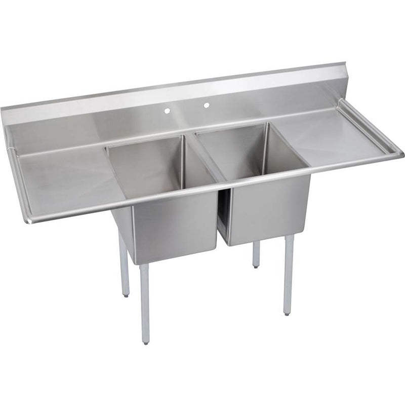 Elkay 14-2C16X20-2-18X Standard Scullery Sink, 2-Compartment  14