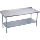 Elkay EWT30S96-STG-2X Economy Work Table, Stainless Steel Under Shelf, 2" Backsplash, 96 (L) X 30 (W) X 36 (H) Over All