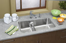 Elkay ELUHAQD32179 18 Gauge Stainless Steel 32.0625' x 18.5' x 9' Double Bowl Undermount Kitchen Sink