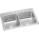 Elkay CR33214 20 Gauge Stainless Steel 33' x 21.25' x 6.875' Double Bowl Top Mount Kitchen Sink