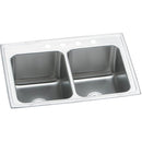 Elkay DLR2519101 18 Gauge Stainless Steel 25' x 19.5' x 10.125' Double Bowl Top Mount Kitchen Sink