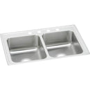 Elkay LR37224 18 Gauge Stainless Steel 37' x 22' x 7.625' Double Bowl Top Mount Kitchen Sink