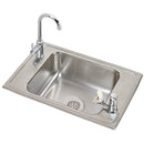 Elkay CDKAD2517VRC 20 Gauge Stainless Steel 25' x 17' x 6.5' Single Bowl Top Mount Sink Kit