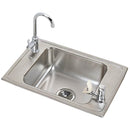 Elkay CDKR2517C 20 Gauge Stainless Steel 25' x 17' x 6.875' Single Bowl Top Mount Sink Kit